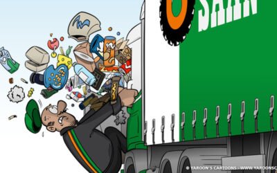 Troep, stukken en een lege tank