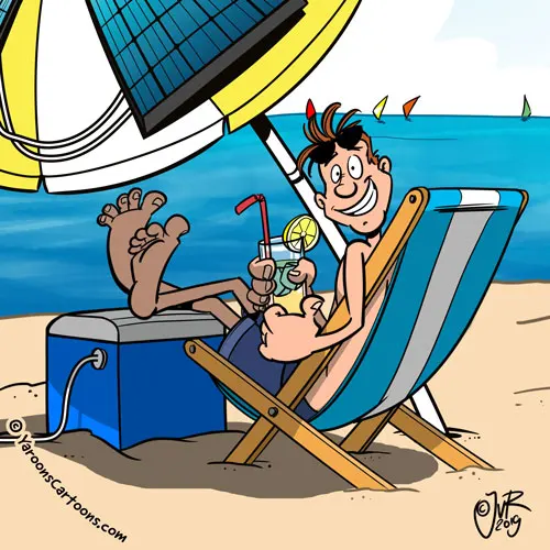 Peritas vakantiecartoon Vakantiecartoon voor social media campagne - Peritas