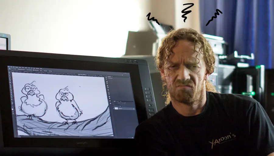 Yaroons Cartoons, De Tekenaar chagrijnige mus